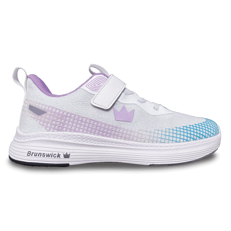 Brunswick Strike Zone Youth Bowling Shoes White/Teal