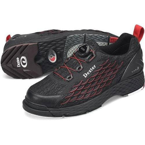 Dexter Mens THE C9 Knit BOA Black Red Bowling Shoes