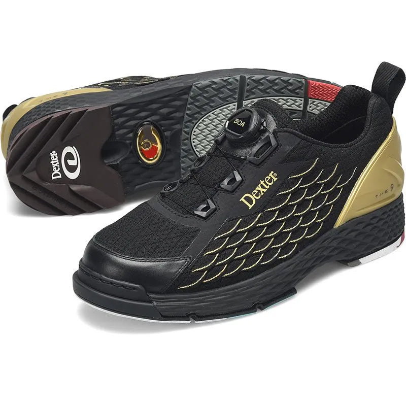 Dexter THE C9 Knit BOA Wide Width Bowling Shoes Black/Gold
