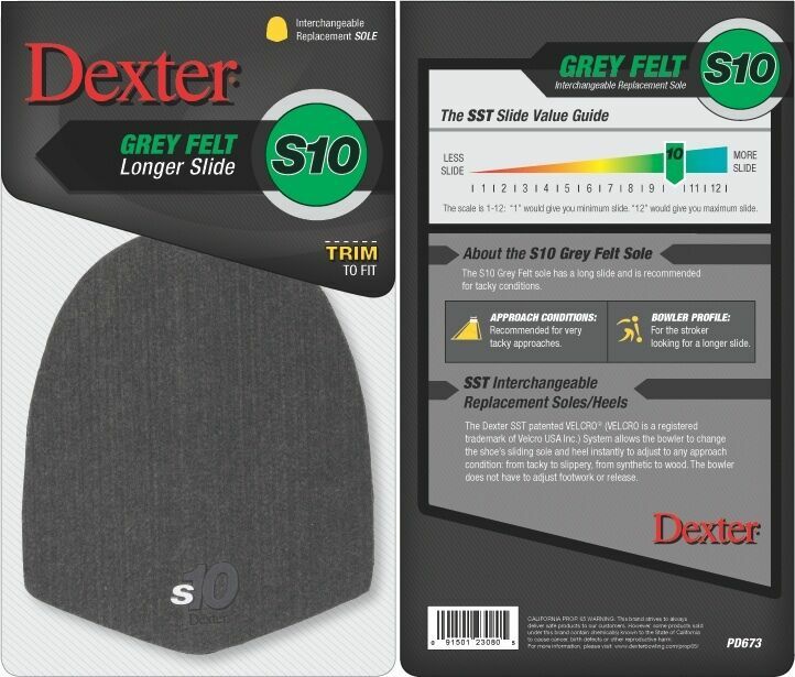 Dexter S10 Grey Felt Replacement Sole