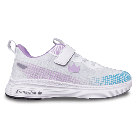 Brunswick Strike Zone Youth Bowling Shoes White/Teal