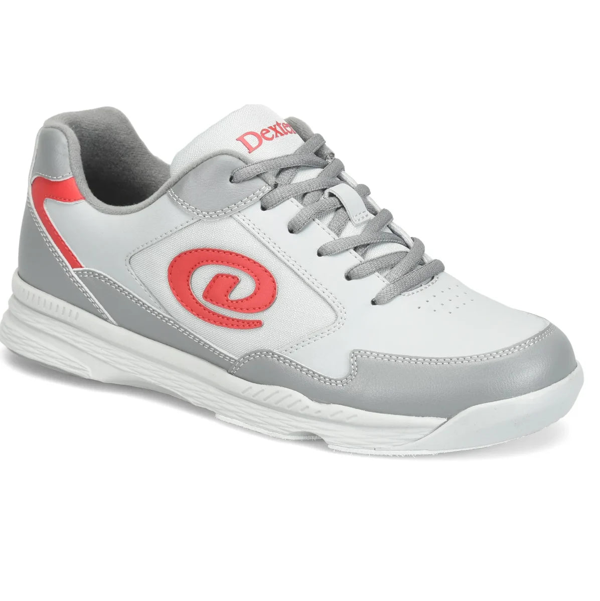 Dexter Mens Ricky V Grey Red Wide Width Bowling Shoes