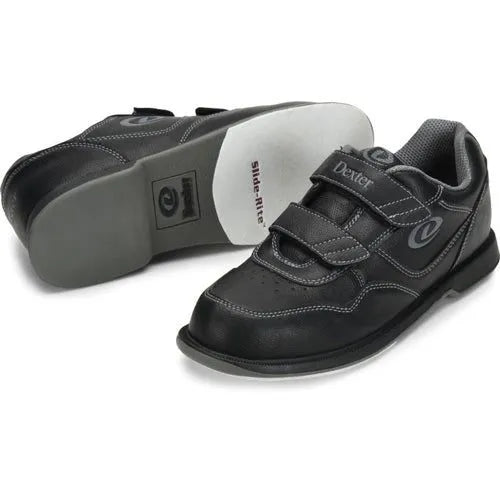 Dexter Velcro V-Strap Black Bowling Shoes
