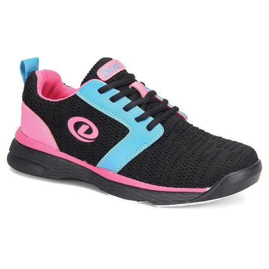 Dexter Raquel LX Jr. Black/Blue/Pink Glow Youth Bowling Shoes