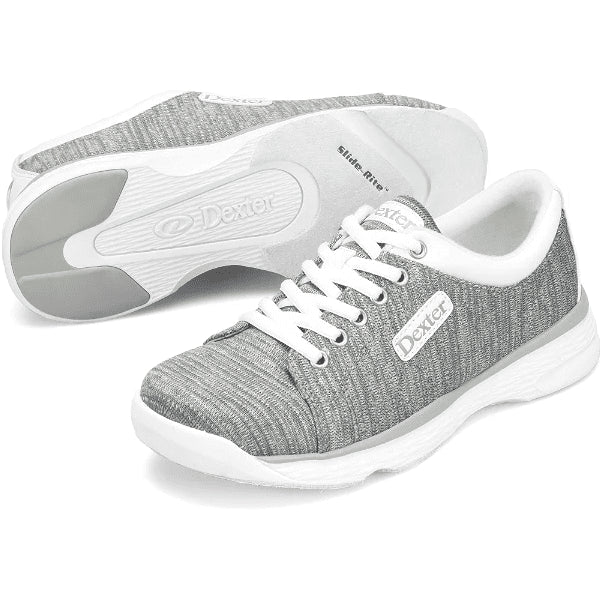 Dexter Ainslee Grey/White Women’s Wide Width Bowling Shoes