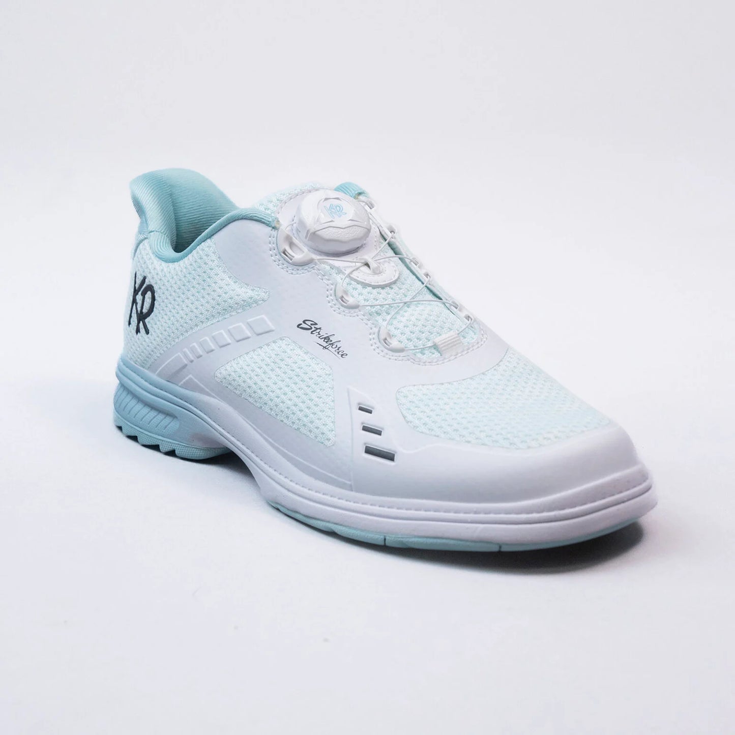 KR Strikeforce Lady Jet White Teal Left Hand Women’s Bowling Shoes
