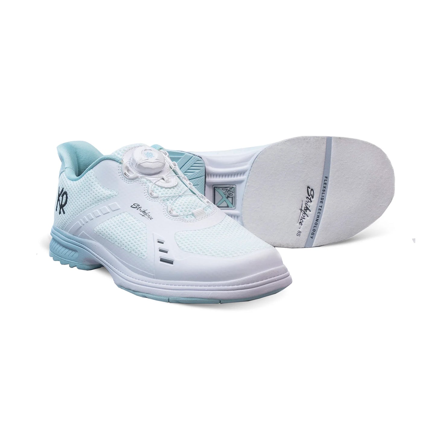 KR Strikeforce Lady Jet White Teal Wide Right Hand Women’s Bowling Shoes