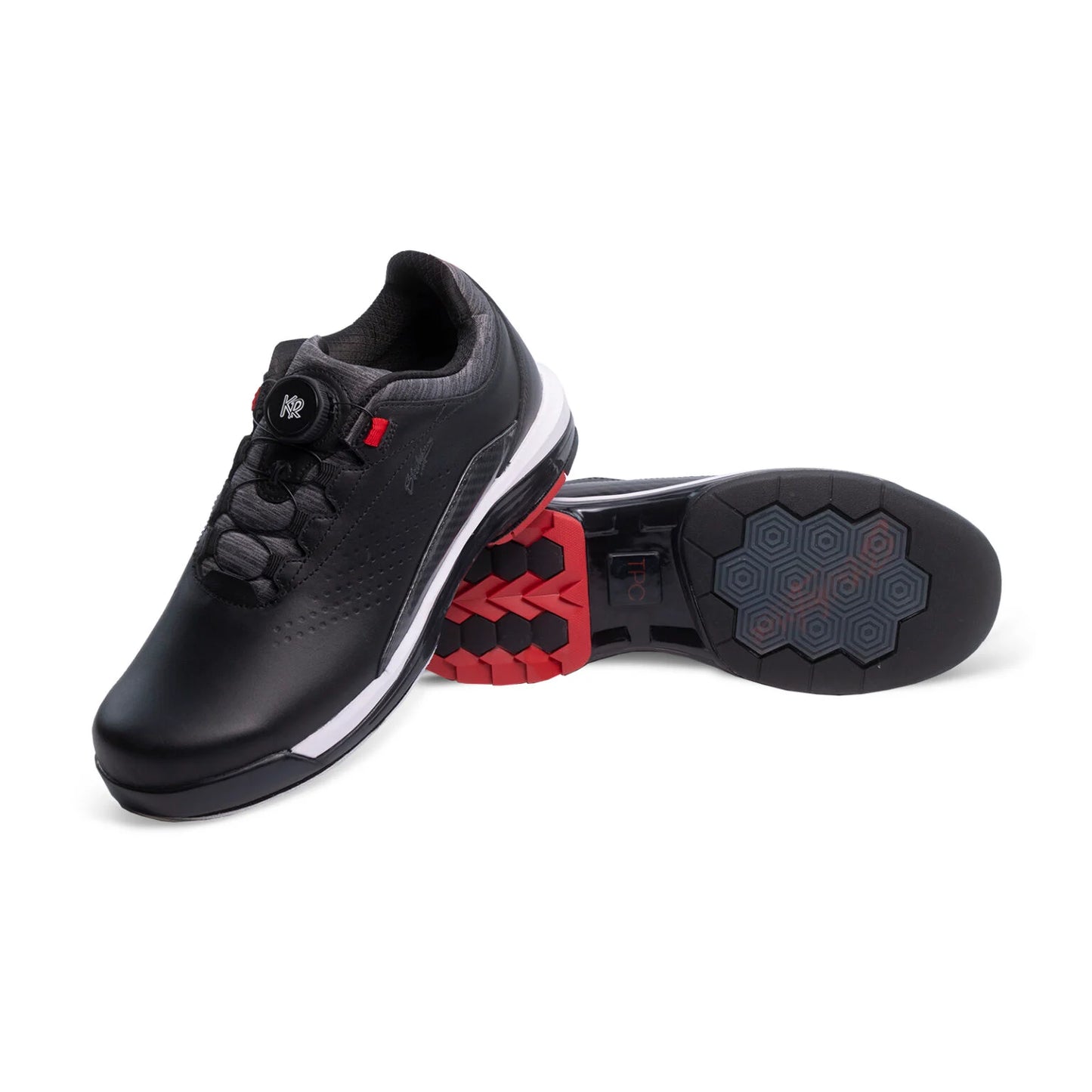 KR Strikeforce TPC Maven Left Handed Bowling Shoes Black/Red