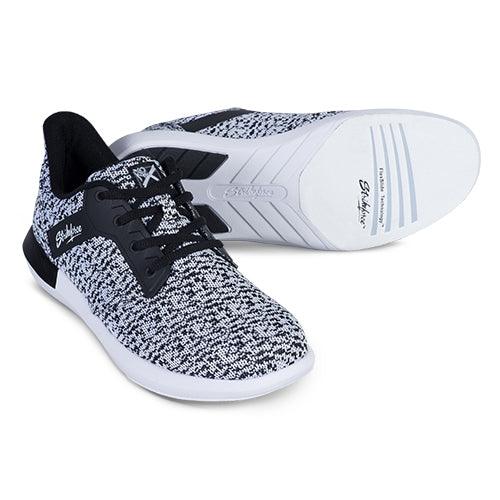 KR Strikeforce Lux White/Black Knit Women’s Wide Width Bowling Shoes