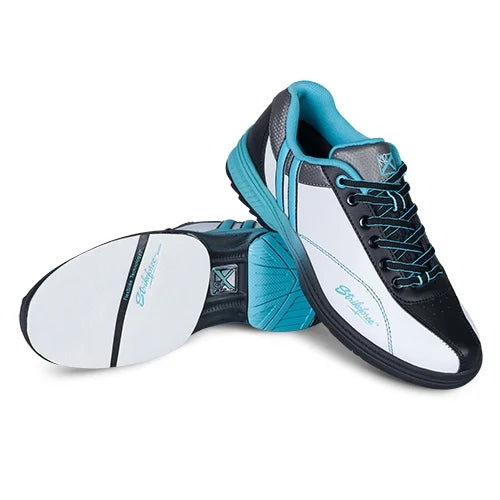 KR Strikeforce Starr White Black Teal Right Hand Wide Women’s Bowling Shoes